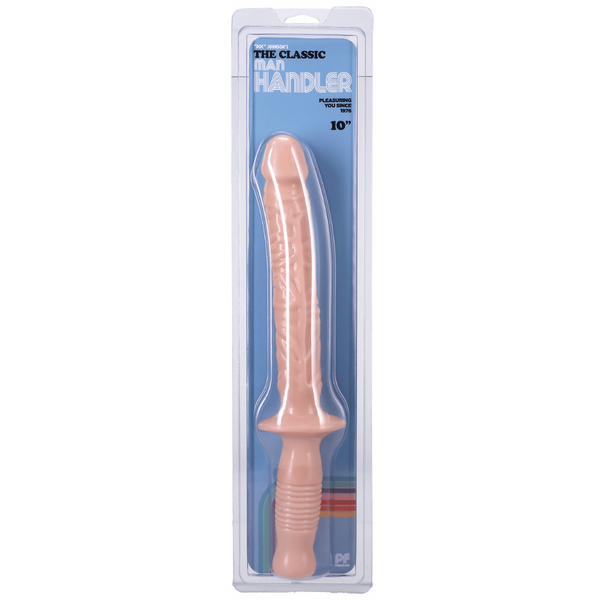 The Classic Manhandler - 10" Dildo Plus Handle (White)-0266-01-CD