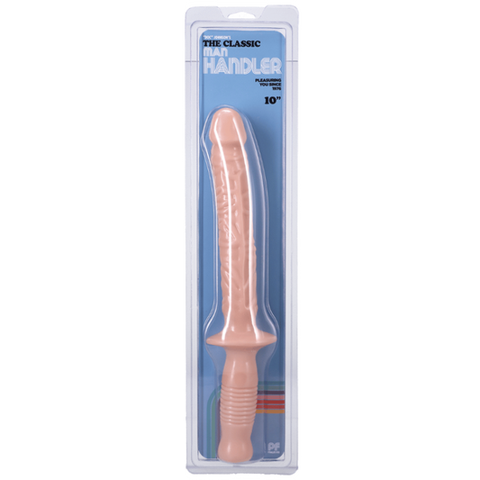 The Classic Manhandler - 10" Dildo Plus Handle (White)-0266-01-CD
