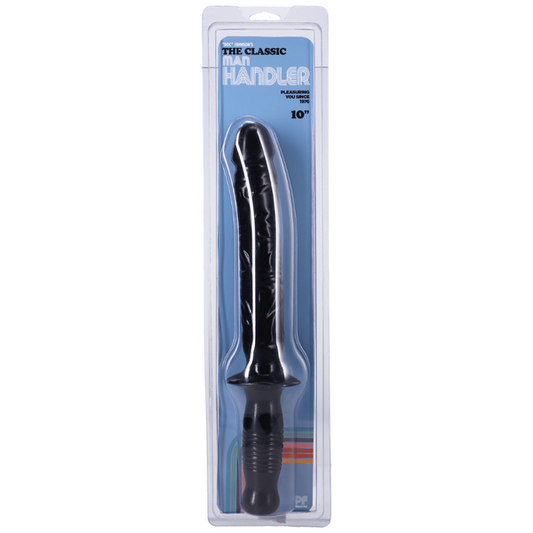 The Classic Manhandler - 10" Dildo Plus Handle (Black)-0266-02-CD