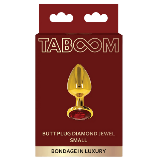 Butt Plug With Diamond Jewel S (Gold)-17167-GOLD