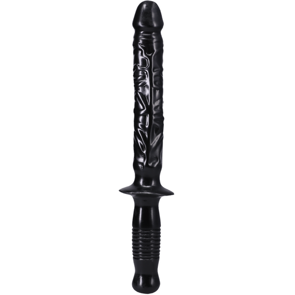 The Classic Manhandler - 10" Dildo Plus Handle (Black)-0266-02-CD