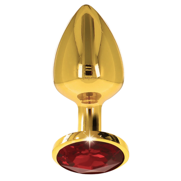 Butt Plug With Diamond Jewel S (Gold)-17167-GOLD
