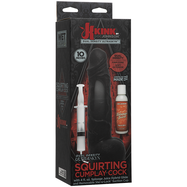 10" Dual Density Ultraskyn Squirting Cumplay Cock-2406-07-BX