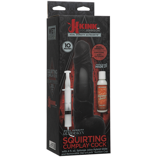 10" Dual Density Ultraskyn Squirting Cumplay Cock-2406-07-BX