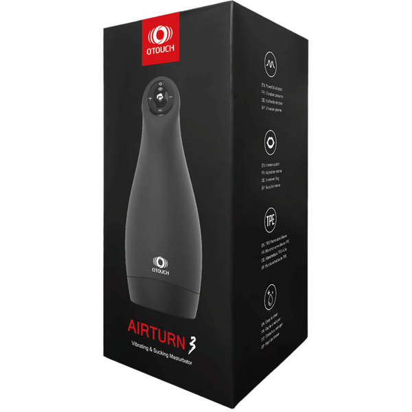 AIRTURN 3 - Sucking & Vibrating Male Masturbator with Heating-4897127060040