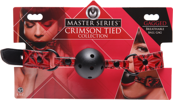 Crimson Tied Breathable Ball Gag-AE145