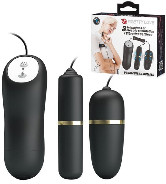 Double Vibro Bullets (Black)-BI-014878
