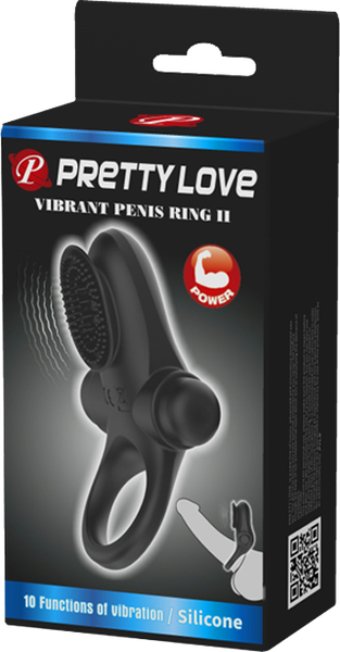 Vibrant Penis Ring II (Black)-BI-210205