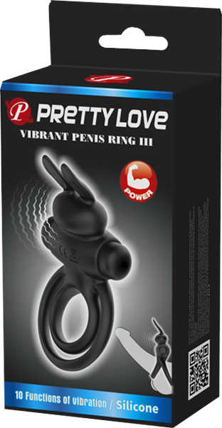 Vibrant Penis Ring III (Black)-BI-210206