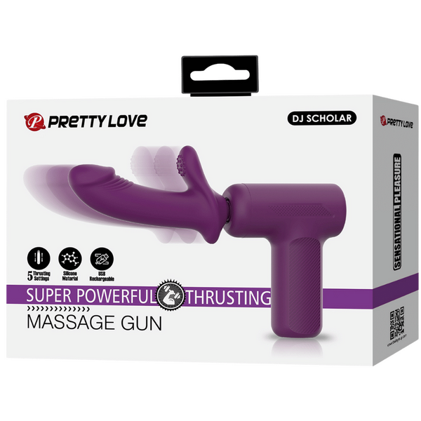 Super Power Thrusting Massage Gun (Purple)-BW-055028