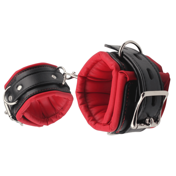 Super Soft Hand Cuffs (Red/Black)-CN-632106792