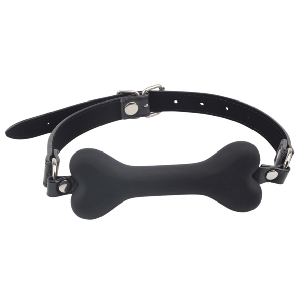 Doggie Bone Bit Gag (Black)-CN-634132362