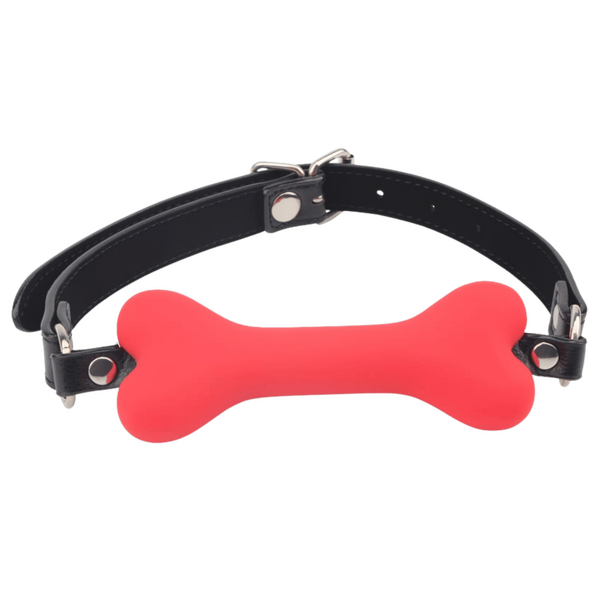 Doggie Bone Bit Gag (Red)-CN-634132365