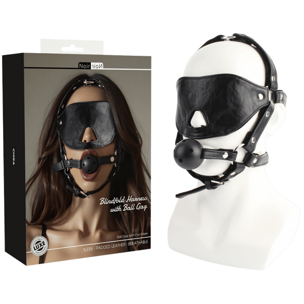 Blindfold Harness with Ball Gag-CN-738904672