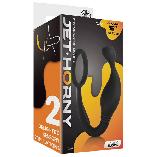 Prostate Plug with Love Ring (Black)-F06R027A00-010