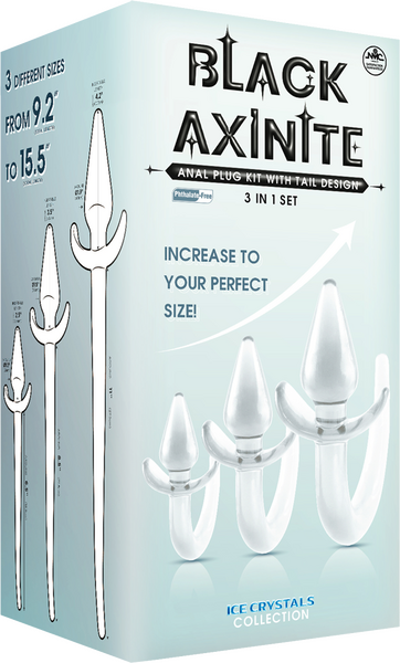 3 In 1 Anal Plug Kit with Tail (Clear)-FKQ032A000-050