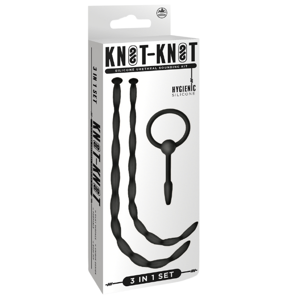 Silicone Urethal Sounding Kit - Twist (Black)-FKQ037A000-010