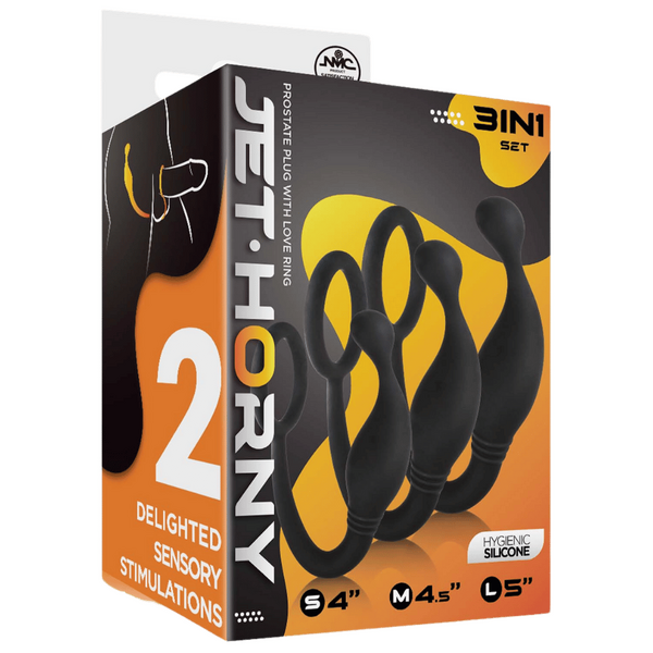 Prostate Plug with Love Ring (3 PCS Set)-FKR013A000-010