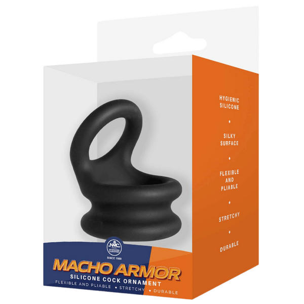 Silicone Cock Ornament - Medium (Black)-FNR006A000-010
