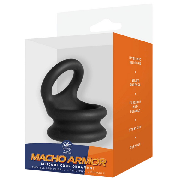 Silicone Cock Ornament - Large (Black)-FNR007A000-010