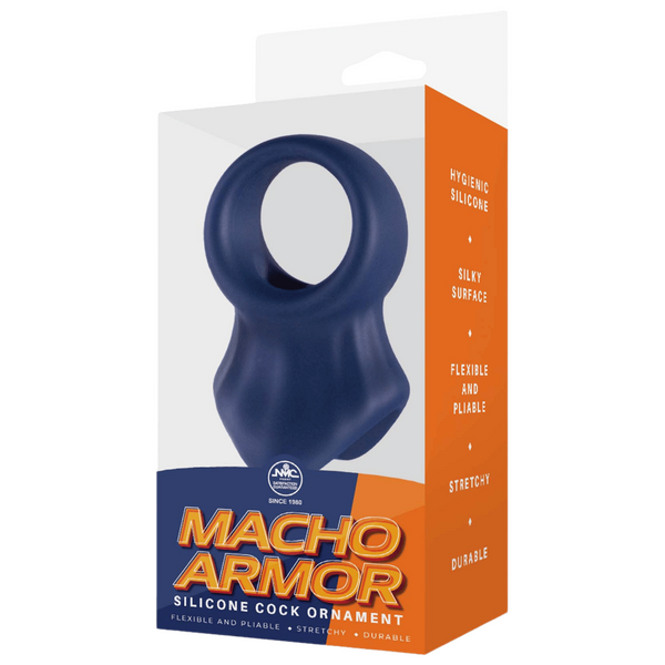 Silicone Cock & Ball Ornament - (Blue)-FNR009A000-024