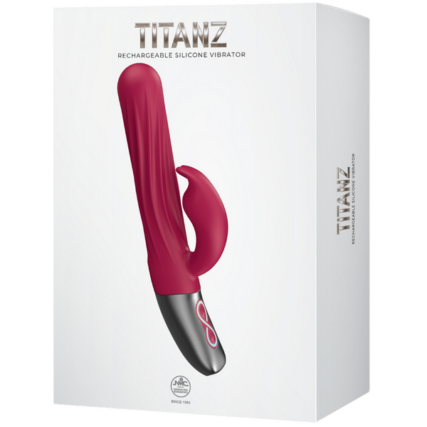 Thrusting Rabbit Rechargeable Silicone Vibrator (Pink)-FPBR007A00-027