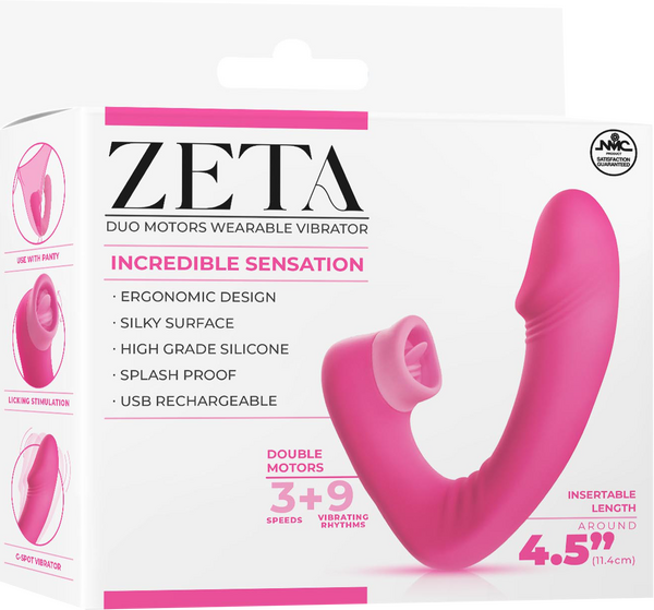 Dual Motor Wearable Vibrator (Pink)-KPBQ031A00-027