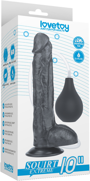 10 Squirt Extreme Dildo (Black)-LV116025