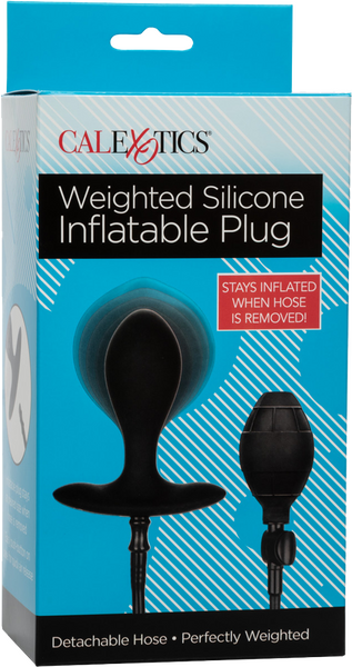 Weighted Silicone Inflatable Plug (Black)-SE-0429-10-3