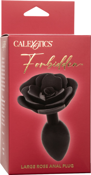 Large Rose Anal Plug (Black)-SE-2653-15-3