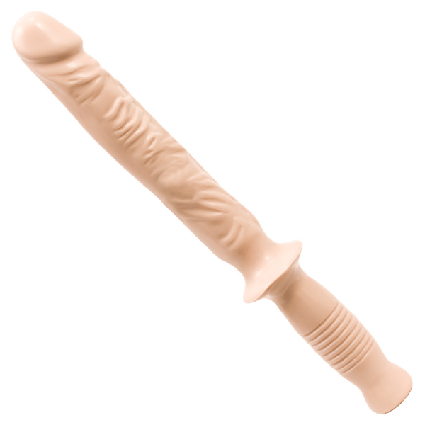The Classic Manhandler - 10" Dildo Plus Handle (White)-0266-01-CD