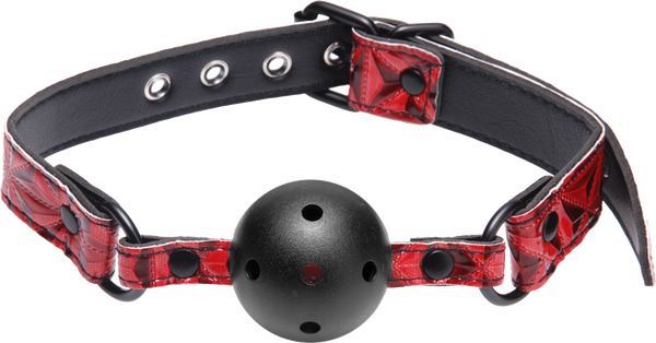Crimson Tied Breathable Ball Gag-AE145