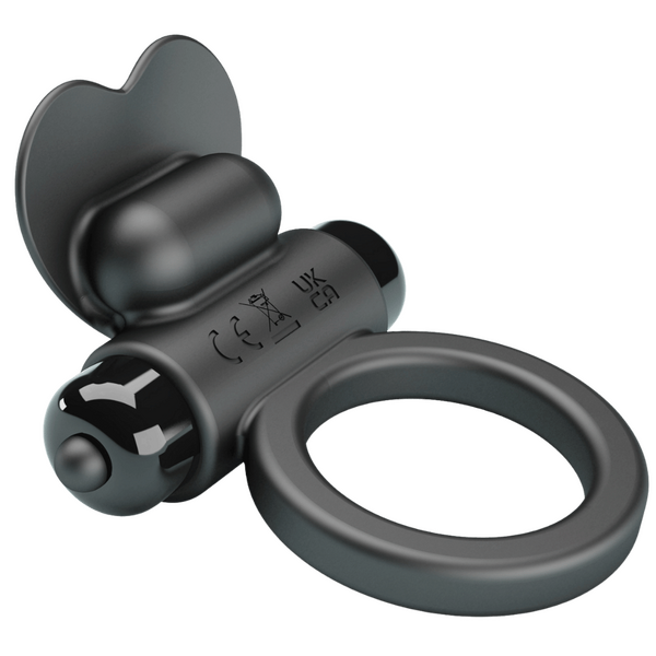 Vibrant Penis Ring - Debonaire (Black)-BI-210316