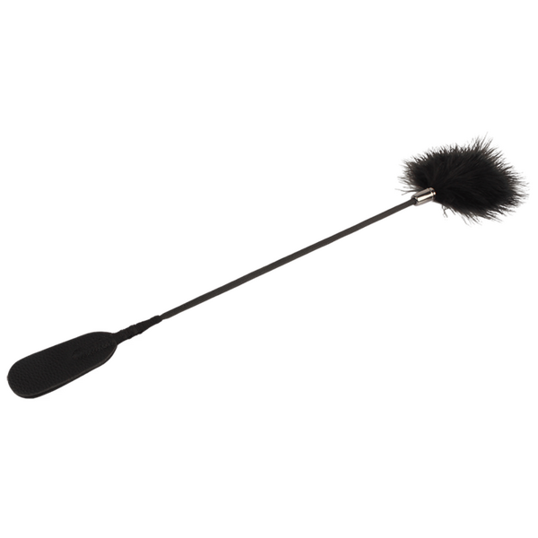 Crop with Tickle Feathers (Black)-CN-738300982