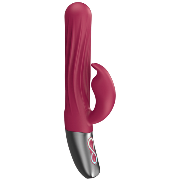 Thrusting Rabbit Rechargeable Silicone Vibrator (Pink)-FPBR007A00-027