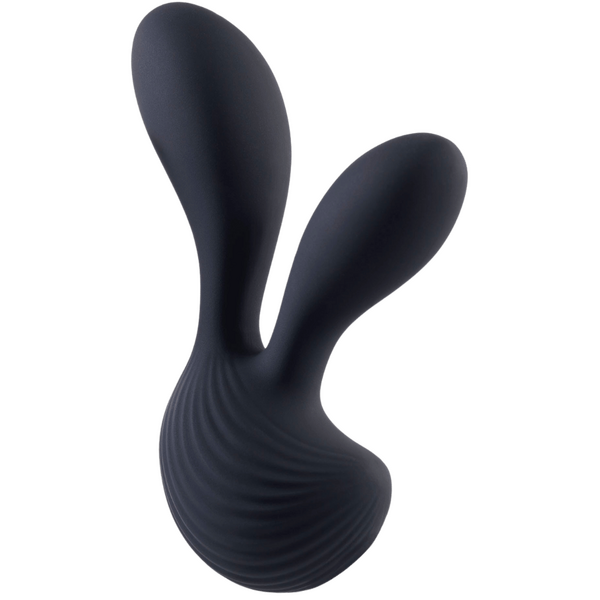 Dual Motors Silicone Vibrator (Black)-FPBR017A00-010