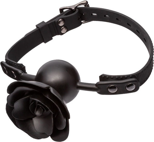 Removable Rose Gag (Black)-SE-2653-20-3
