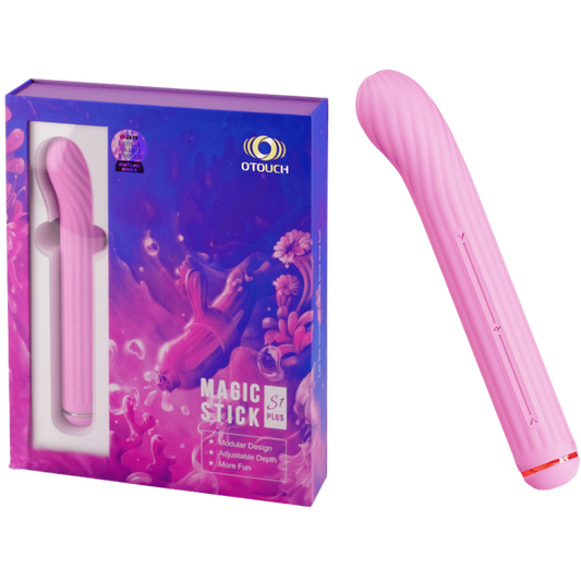 THE MAGIC STICK S1 Plus - Rechargeable Vibrator (Pink)-4897127060408