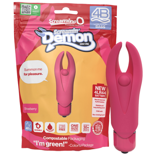 Demon 4B Low Pitch Bass (Strawberry)-4BSMN-ST