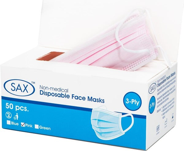 Disposable Face Mask (Pink) (50 X Pack)-970P