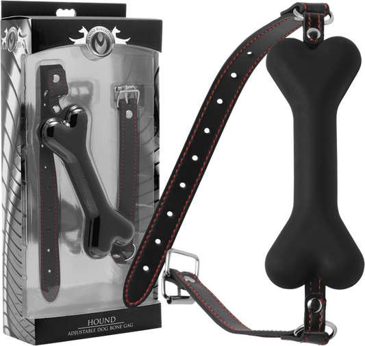 Hound Adjustable Dog Bone Gag-AE729