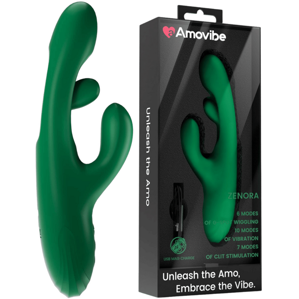 Zenora -G-Spot Wiggling Massager (Green)-AMO-V-006