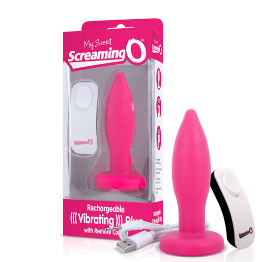 Vibrating Plug With Remote (Pink)-AMP-PK-110