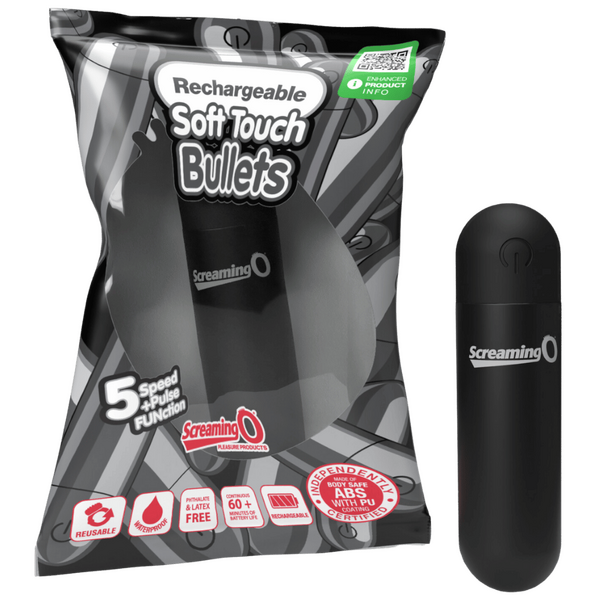 Rechargeable Soft Touch Bullet (Black)-ARBS-BL