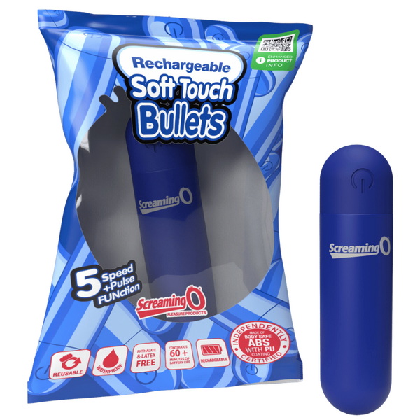 Rechargeable Soft Touch Bullet (Blue)-ARBS-BU