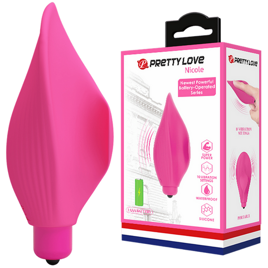 Silicone Finger Vibe - Nicole (Pink)-BI-014736