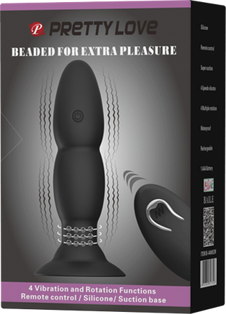 Beaded For Extra Pleasure Remote Butt Plug-BI-040052W