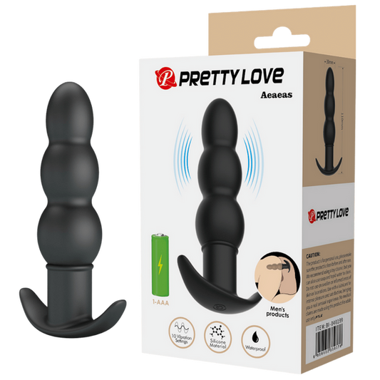 Silicone Butt Plug - Aeaeas (Black)-BI-040199