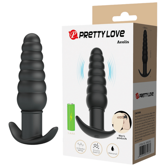 Silicone Butt Plug - Aeolis (Black)-BI-040201