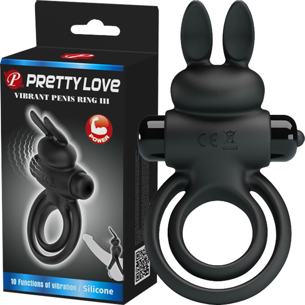 Vibrant Penis Ring III (Black)-BI-210206